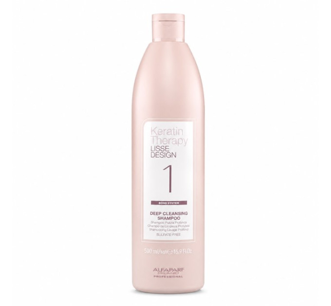 Кератиновий шампунь глибокого очищення Alfaparf Milano Lisse Design Keratin Therapy Deep Cleansing Shampoo