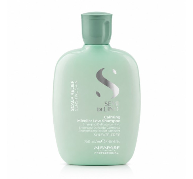 Заспокійливий шампунь для чутливої ​​шкіри голови Alfaparf Semi Di Lino Scalp Relief Calming Micellar Low Shampoo