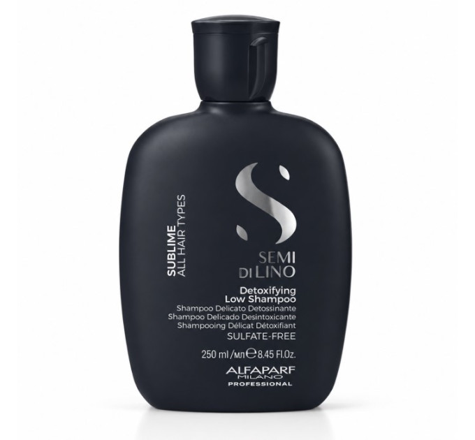 Шампунь-детокс для всіх типів волосся Alfaparf Semi Di Lino Sublime Detoxifying Low Shampoo
