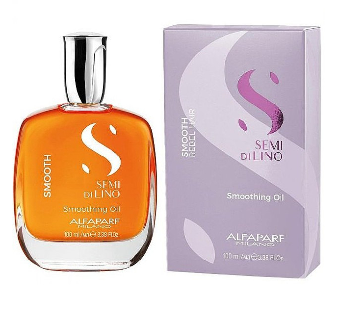 Paзглaживaющee мacлo для нeпocлyшныx вoлoc Alfaparf Semi Di Lino Smoothing Oil