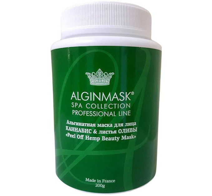 Альгинатная маска для лица с Канабисом и Оливой Alginmask Peel Off Hemp Beauty Mask