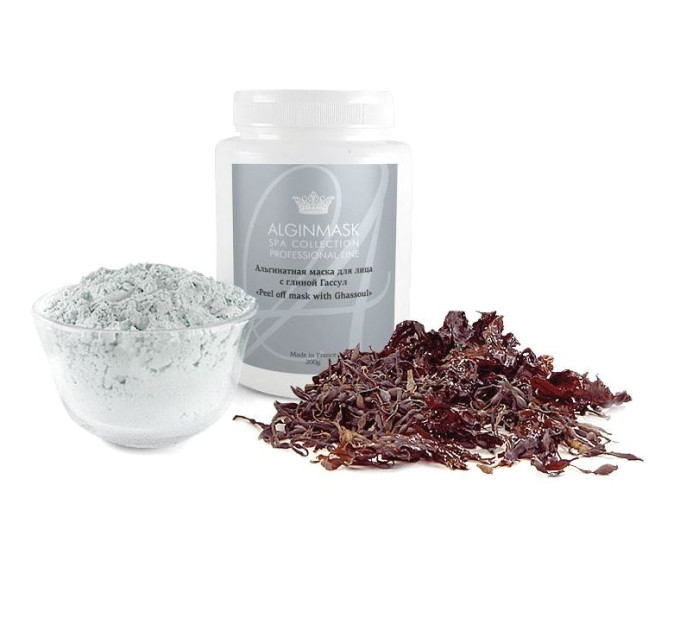Альгинатная маска для лица с глиной гассул Alginmask Peel Off Mask With Ghassoul