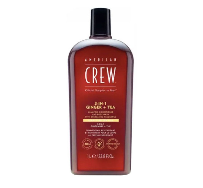 Средство для волос и тела 3 в 1 American Crew Energizing 3 In 1 Ginger Tea Shampoo