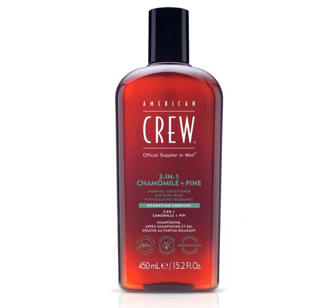 Средство для волос и тела 3 в 1 American Crew Relaxing 3 In 1 Chamomile Pine Shampoo