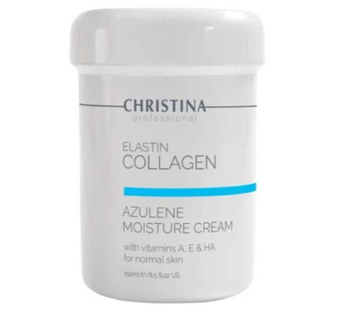 Азуленовый увлажняющий крем для нормальной кожи Christina Elastin Collagen Azulene Moisture Cream with Vit.A, E&HA
