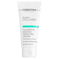 Плацентарный крем для жирной кожи Christina Elastin Collagen Placental Enzyme Moisture Cream with Vit.A, E&HA