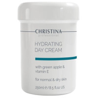Увлажняющий крем с яблоком и витамином Е для нормальной и сухой кожи Christina Hydrating Day Cream Green Apple + Vit.E