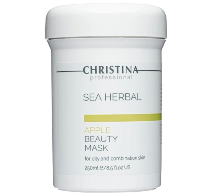 Яблочная маска красоты для жирной и комбинированной кожи Christina Sea Herbal Beauty Mask Green Apple