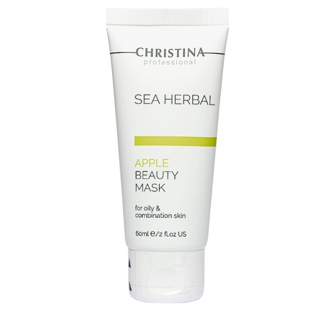 Яблочная маска красоты для жирной и комбинированной кожи Christina Sea Herbal Beauty Mask Green Apple