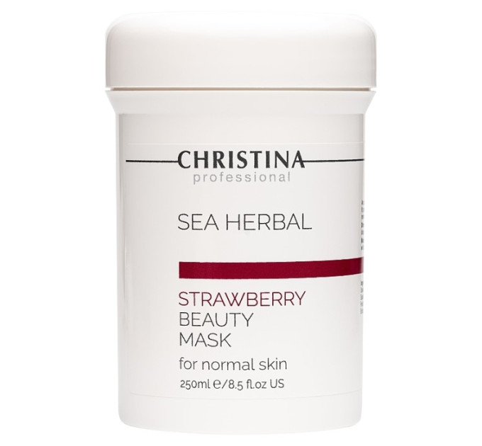 Полунична маска краси для нормальної шкіри Christina Sea Herbal Beauty Mask Strawberry