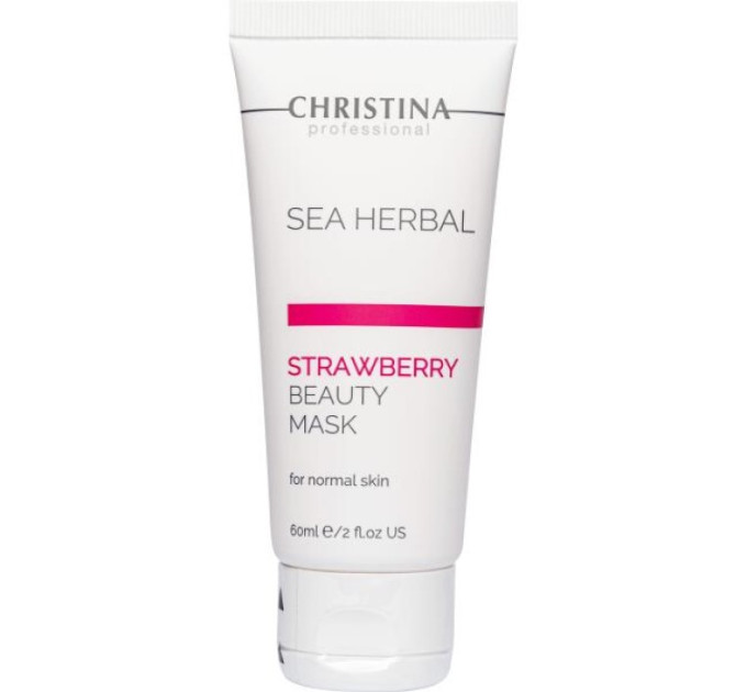Полунична маска краси для нормальної шкіри Christina Sea Herbal Beauty Mask Strawberry