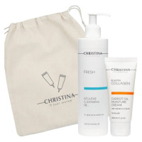 Подарочный набор "Очистка и увлажнение" для сухой кожи Christina for dry skin