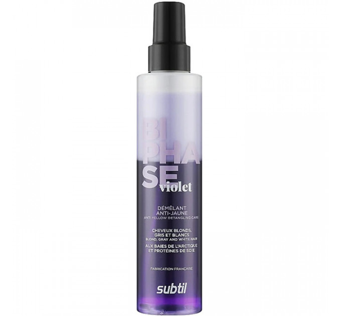 Фиолетовый спрей-кондиционер для светлых волос Ducastel Subtil Biphase Violet