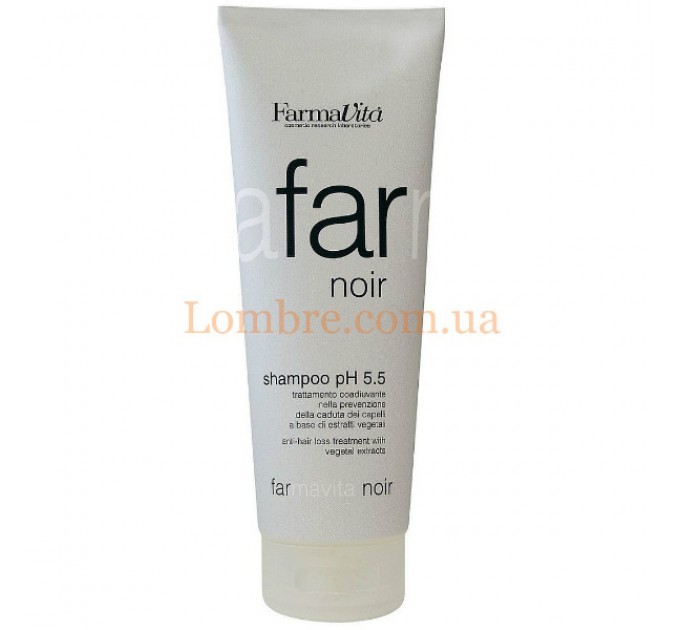 Шампунь против выпадения для мужчин FarmaVita Noir Shampoo pH 5.5