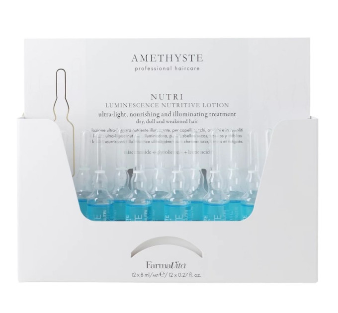 Лосьон для питания и блеска для сухих, тусклых и ослабленных волос FarmaVita Amethyste Nutri Luminescence Nutritive Lotion