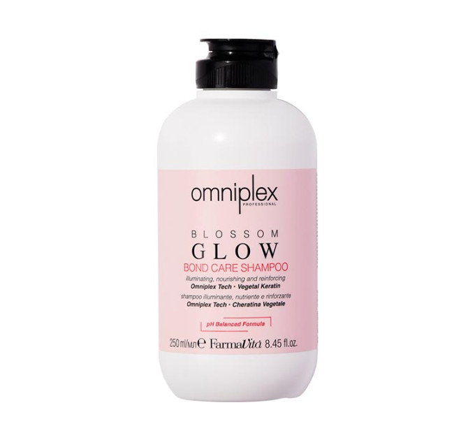 Премиальный шампунь с растительным кератином FarmaVita Omniplex Blossom Glow Bond Care Shampoo