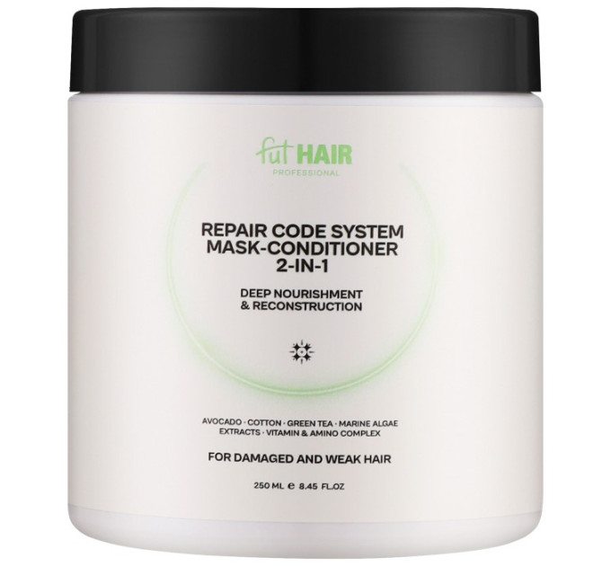 Відновлююча маска-кондиціонер 2-в-1 для пошкодженого волосся FutHAIR Repair Code Mask-Conditioner