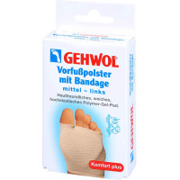 Защитная подушка под плюсну из гель-полимера и бандажа Gehwol Metatarsal Cushion With Bandage Medium 1 шт