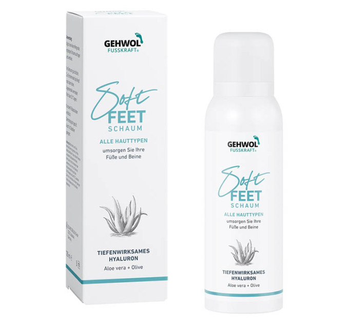 Пенка «Алоэ вера и масло оливы» с гиалуроновой кислотой Gehwol Fusskraft Soft Feet Foam