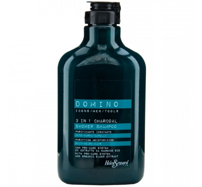 Шампунь с древесным углем 3 в 1 Helen Seward Domino Charcoal Shower Shampoo 3 in 1