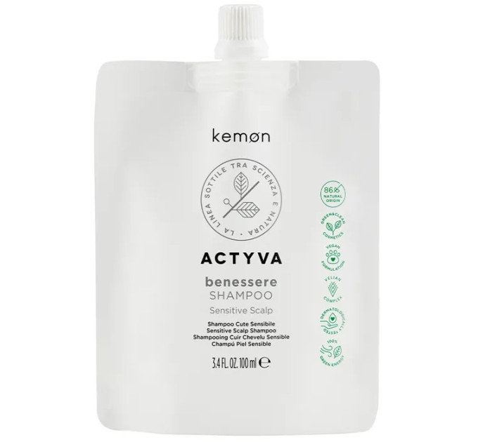 Шампунь для чувствительной кожи головы Kemon Benessere Shampoo Refill