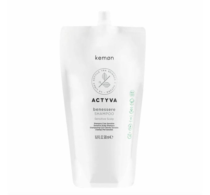 Шампунь для чувствительной кожи головы Kemon Benessere Shampoo Refill