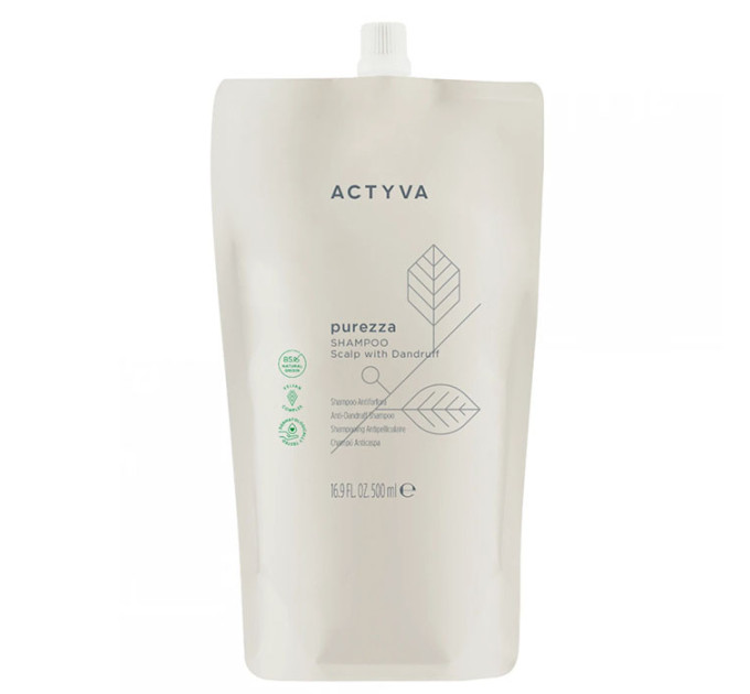 Шампунь от перхоти на основе 84% натуральных компонентов Kemon Purezza Shampoo Refill