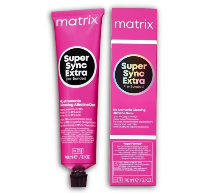Безаммиачный тонер на щелочной основе для волос  Matrix Super Sync Extra Pre-Bonded 90 мл