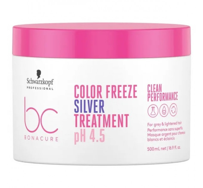 Маска для нейтрализации нежелательной желтизны волос Schwarzkopf BC Color Freeze Silver Mask