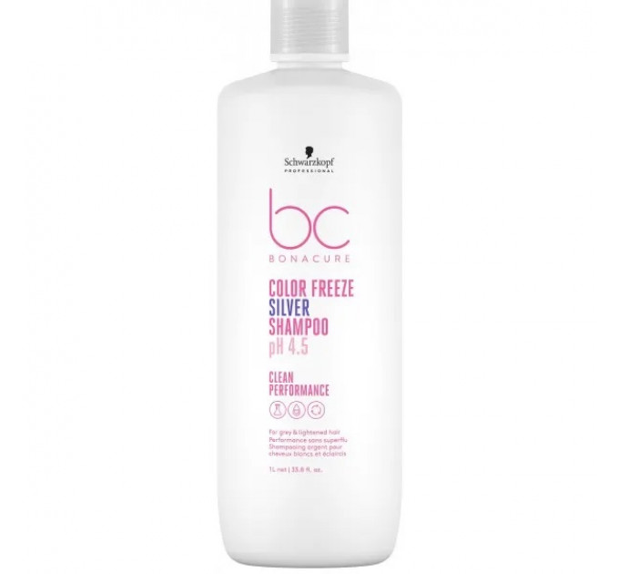 Шампунь для нейтрализации нежелательной желтизны волос Schwarzkopf BC Color Freeze Silver Shampoo