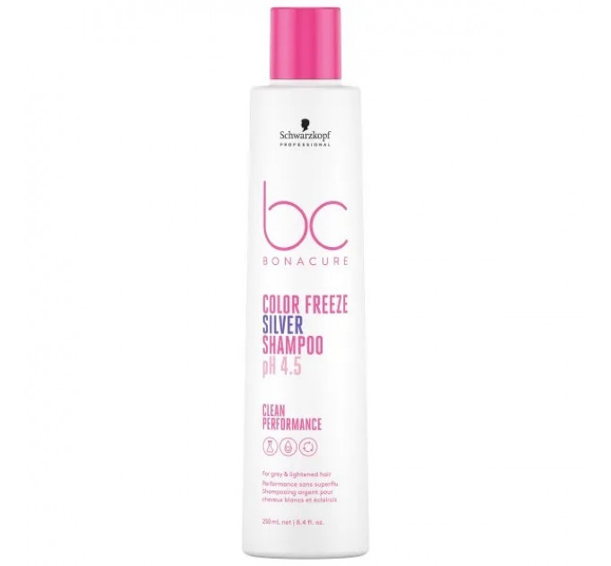Шампунь для нейтрализации нежелательной желтизны волос Schwarzkopf BC Color Freeze Silver Shampoo