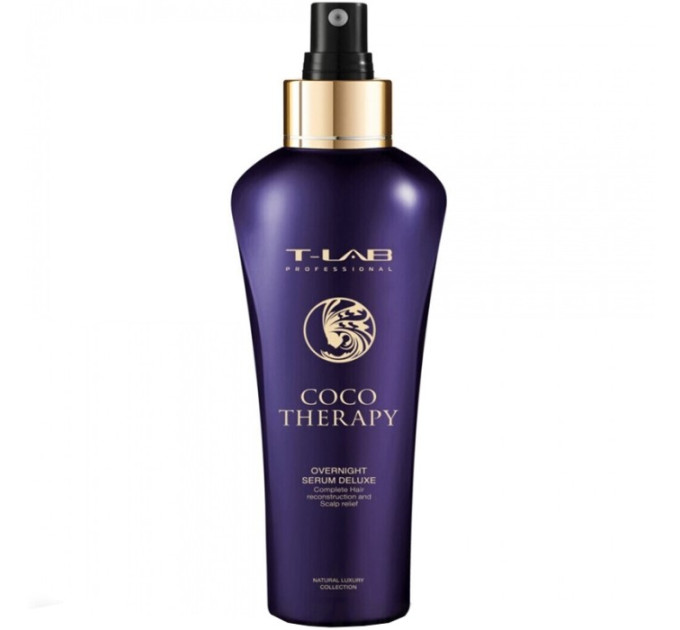 Сыворотка для восстановления волос и витализации T-LAB Coco Therapy Overnigt Serum Delux
