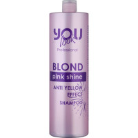 Шампунь для нейтрализации желто-оранжевых оттенков волос You Look Blond Pink Shine Anti-Yellow Shampoo